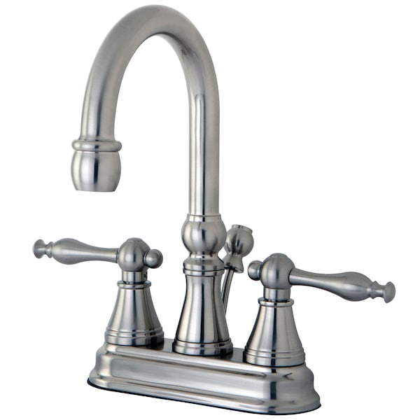 4" Centerset Bathroom Faucet, Brushed Nickel